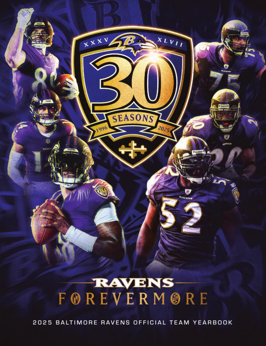 Baltimore Ravens 2025 30 Seasons yearbook cover